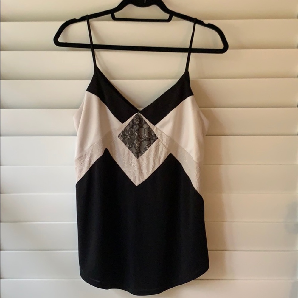 2/$25: Express color block lace tank top